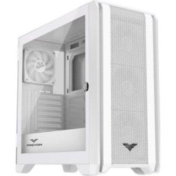 Caja PC Preyon Nest Windy ATX Vidrio Templado Blanca ARGB con 4 Ventiladores