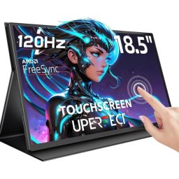 Monitor táctil UPERFECT 18.5" FHD 120Hz 10 puntos Type-C Mini HDMI VESA funda incluida