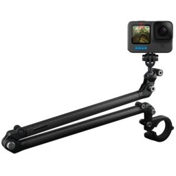 Pértiga de fibra de carbono GoPro AEXTM-011 para bicicleta, casco y moto, 360°, negra