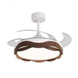 Ventilador de techo Bel Air Home Ondas 72W DC LED regulable 4 aspas retráctiles