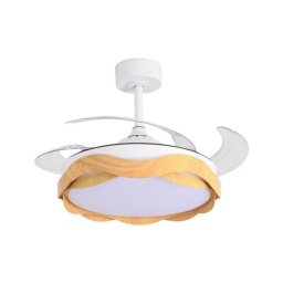Ventilador de techo Bel Air Home Ondas LED 72W 6480lm 6 velocidades aspas retráctiles