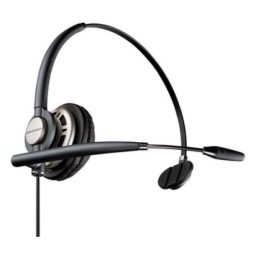 Auriculares Poly con cable USB-A y cancelación de ruido, micrófono boom, negro y plata
