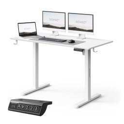 SENSE7 Nojo Light Escritorio Regulable Eléctrica con Motor 120x60 Blanco