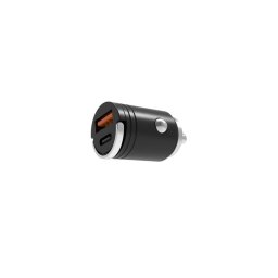 Ksix 30W USB-C Power Delivery y USB-A Quick Charge Cargador de Coche Ultrarrápido, Compatible iPhone y Samsung