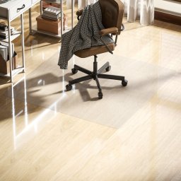 Homcom Alfombrilla Protectora Para Suelos 120x120 Cm Para Oficinas Transparente