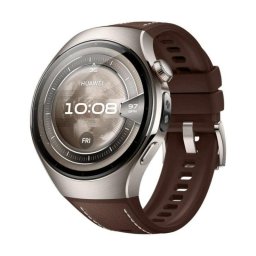 Smartwatch HUAWEI Watch 5 eSIM Bluetooth GPS 46mm AMOLED Titanio Marrón SpO2 ECG 11 días