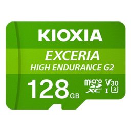 Tarjeta MicroSD Kioxia Exceria High Endurance G2 128 GB UHS-I U3 V30 A1 Verde + Adaptador SD