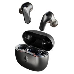 Auriculares Skullcandy RAIL ANC inalámbricos Bluetooth con Cancelación Activa de Ruido, micrófono, para uso diario y deporte, negros