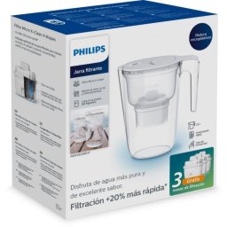 Jarra Philips AWP2933WHT3 Microclean X Pantalla 3 Cartuchos Blanco Transparente