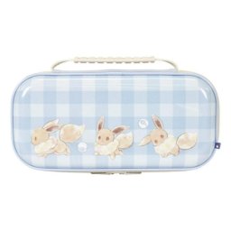 Estuche Hori NSX-088E Vault Case Eevee Azul Blanco Resistente Scratch Switch 2
