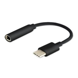 Adaptador USB C Savio AK-35 Jack 3.5 mm Analógico 12 cm Negro