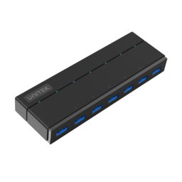 Hub UNITEK 7 puertos USB 3.2 Gen 1 5000 Mbit/s modelo Y-3184 alimentación externa