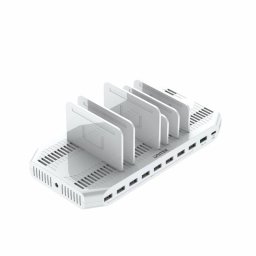 Cargador múltiple UNITEK Y-2190 10 puertos USB tipo A y C blanco mesa