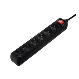 Regleta Hama Home 6 tomas negra 1,4 m interruptor y protección