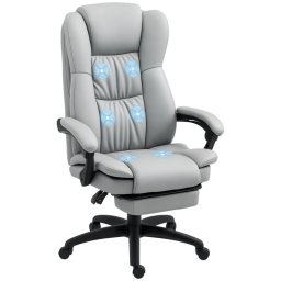 Vinsetto Silla De Oficina Giratoria Con Masaje Altura Ajustable Y Control Remoto