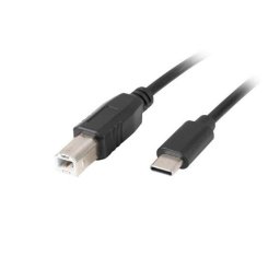 Cable USB Lanberg CA-USBA-13CC-0030-BK 3m USB B a USB C Negro