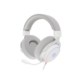Auriculares Genesis Neon 764 con cable USB Gaming Sonido 7.1 Virtual RGB Blancos