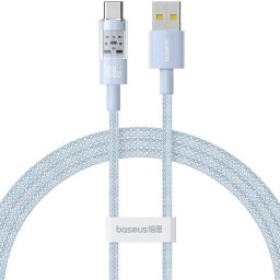 Cable Baseus Gem USB a USB-C 100W 1m azul galaxia carga rápida