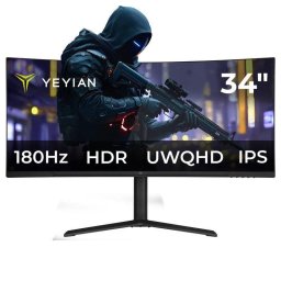 Monitor Yeyian Elysium 34" UltraWide QHD 180 Hz IPS Curvo RGB 1 ms