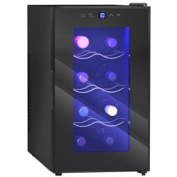 Homcom Vinoteca 8 Botellas Temperatura Ajustable 8-18℃ Negro