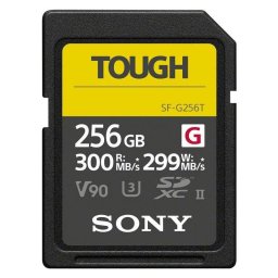 Tarjeta SD Sony SF-G256T Tough 256GB R300 W299 IP68 UHS-II V90 Ultra Resistente