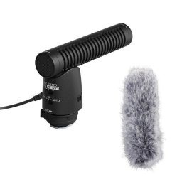 Micrófono Canon DM-E1 3.5 mm estéreo con modos direccionales y filtro antiviento