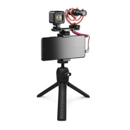 Micrófono Rode Vlogger Kit Universal compacto cardioide con luz LED y soporte