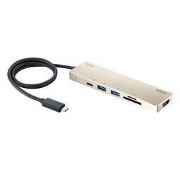 Docking station Aten UH3239 USB-C multipuerto 4K SD HDMI 60W aluminio