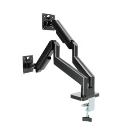 Brazo De Monitor Doble Ajustable Gembird Ma-da2-06 Para Escritorio, De 17 A 32 Pulgadas, Color Negro