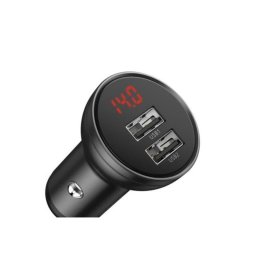 Cargador coche Baseus CCBX-0G Universal 2 USB 4,8 A Black Grey