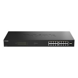 Switch de red D-Link DGS-1018P 16 Puertos Gigabit PoE+ 2 SFP Sin Gestión