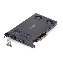 Backplane Startech PCIe x8 2 Bahías SSD NVMe M.2 Hot-Swap Sin Herramientas