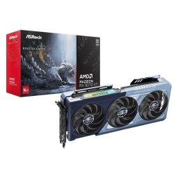 Tarjeta Gráfica Asrock RX 9070 XT 16GB GDDR6 Monster Hunter Wild Azul