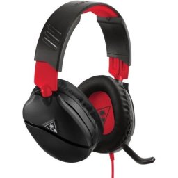Auriculares Turtle Beach Recon 70 con cable Jack 3,5 mm Gaming Micrófono Flip-to-Mute Negro Rojo