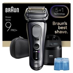 Afeitadora Braun Series 9 Pro+ 9667CC láminas plata recargable premium