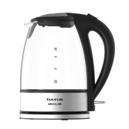 Hervidor Taurus 1.8L Cristal Base 360° LED Filtro Extraíble Acero Inoxidable