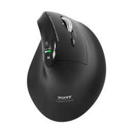 Ratón Port Designs Ergo Auditor Inalámbrico Bluetooth RF 4800 DPI Negro Ergonomía AI