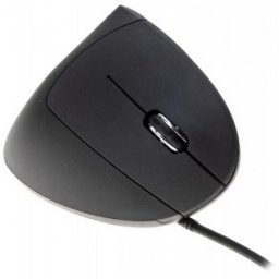 Ratón Dacomex 225126 Cable USB Tipo A 2400 DPI Negro Vertical Ergonómico