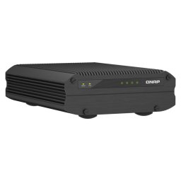 Servidor NAS industrial QNAP 4 bahías Intel Atom x6425E 8GB DDR4 2x10GbE sin ventilador