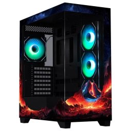 Caja torre BitFenix Ceto Premium Volcano panorámica ARGB cristal templado