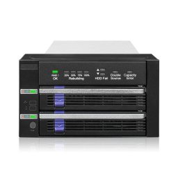 Caja extraíble ICY DOCK MB901SPR-B R1 para 2 HDD/SSD SATA RAID 1 JBOD