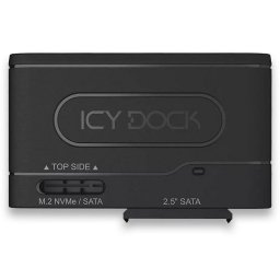 Adaptador ICY DOCK MB104U-1SMB USB-C 3.1 a HDD/SSD 2,5" y M.2 SATA/PCIe NVMe