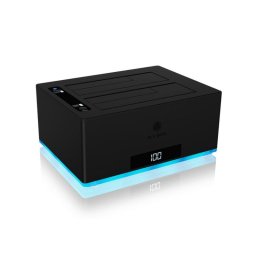 Base de conexión ICY BOX IB-127CL-U3 SATA USB 3.2 para 2 discos duros 18 TB