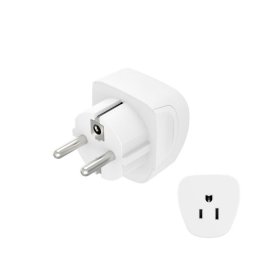 Adaptador de enchufe Hama 223458 1 toma tipo A/B a Europa compacto blanco