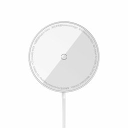Cargador inalámbrico Baseus Simple Mini3 15W MagSafe Qi USB ultrafino plata