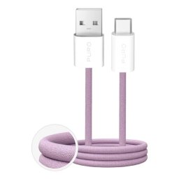 Cable USB-A a USB-C PURO PUCAC10WFABK415MTPNK 1,5 m Rosa TPE USB 2.0