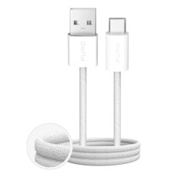 Cable USB-A a USB-C PURO PUCAC10WFABK415MTWHI 1,5 m blanco TPE USB 2.0