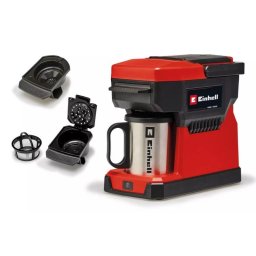 Cafetera de Goteo Einhell TE-CF 18 Li-Solo 0,24L Negra y Roja con cuchara incluida