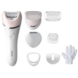 Depiladora Philips Serie 8000 BRE721/00 Rosa Blanco 32 pinzas Wet & Dry