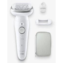 Depiladora Braun Silk-épil 9 BR2-225328 MicroGrip Wet&Dry 40 pinzas Gris Blanco